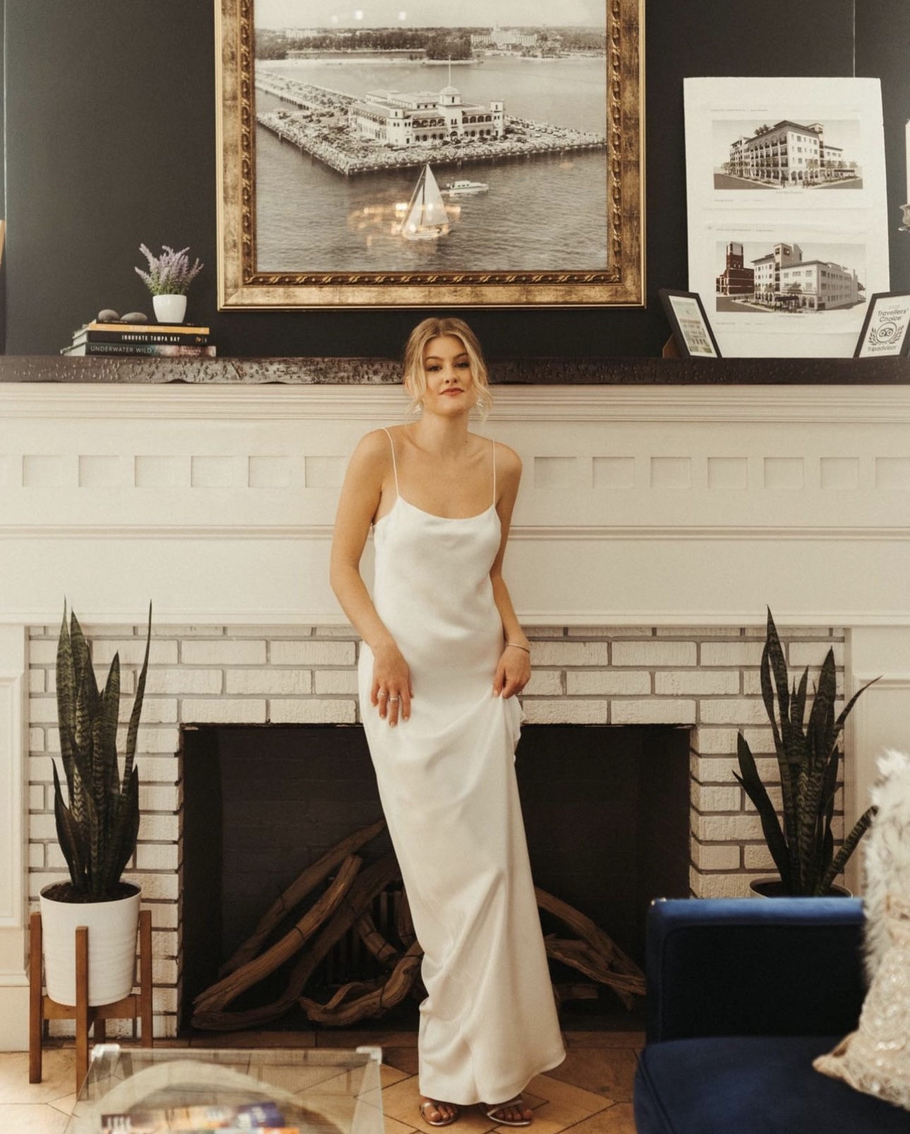 Silk wedding dress