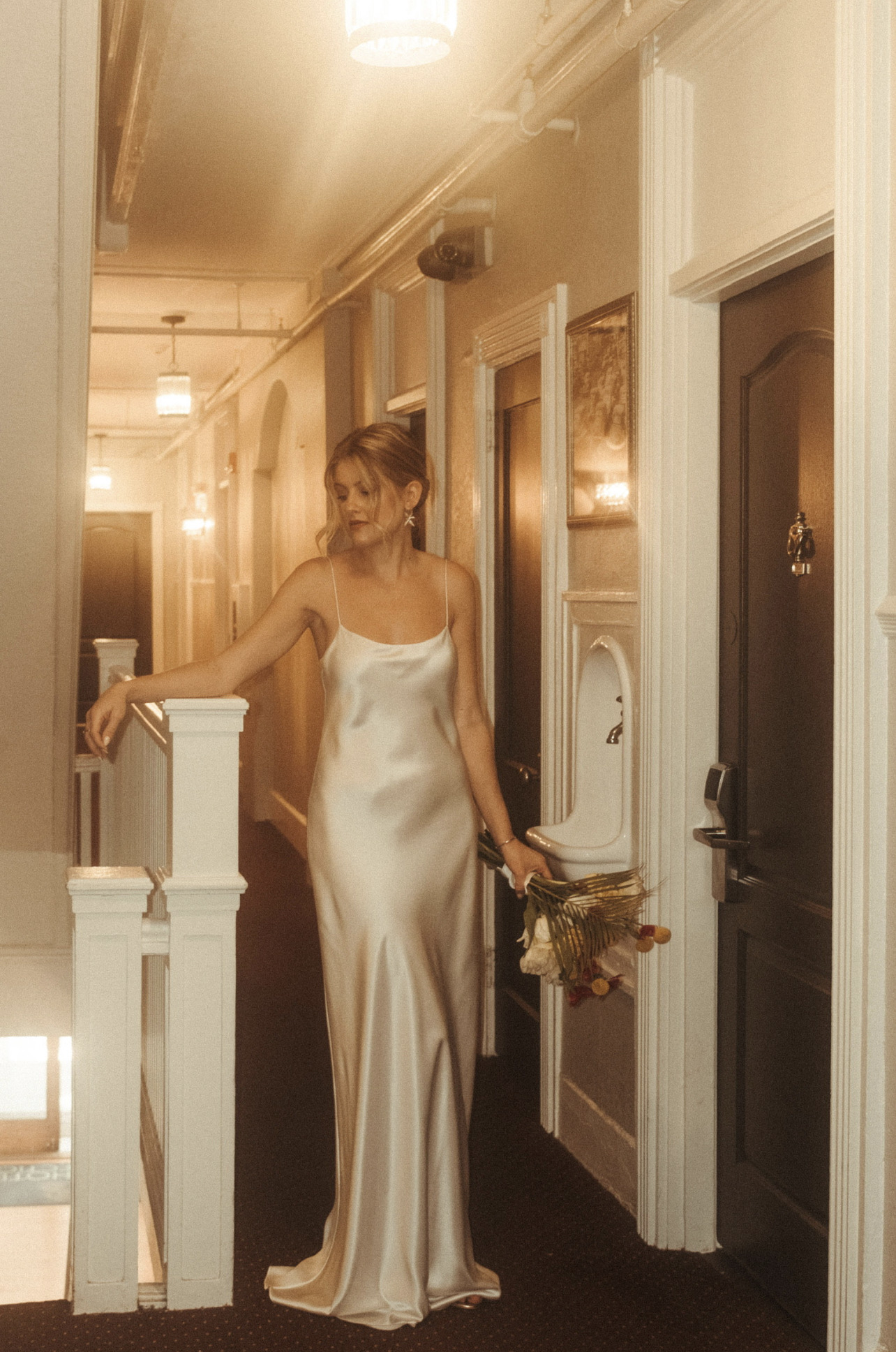 100% silk slip wedding dress