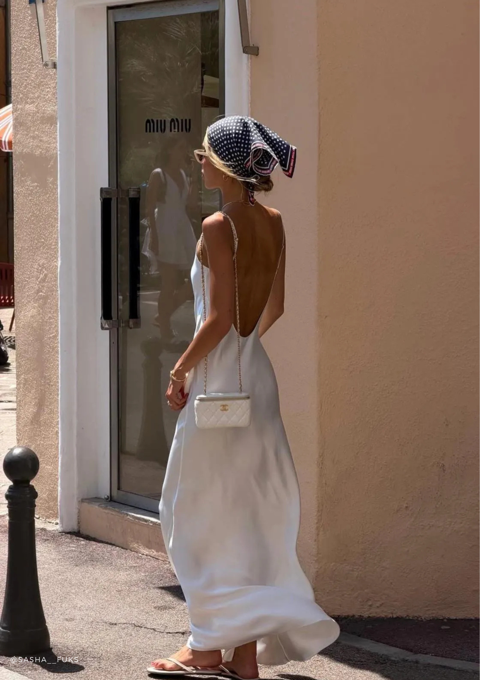 Alana White low-back maxi dress in Silk Satin - Image 3