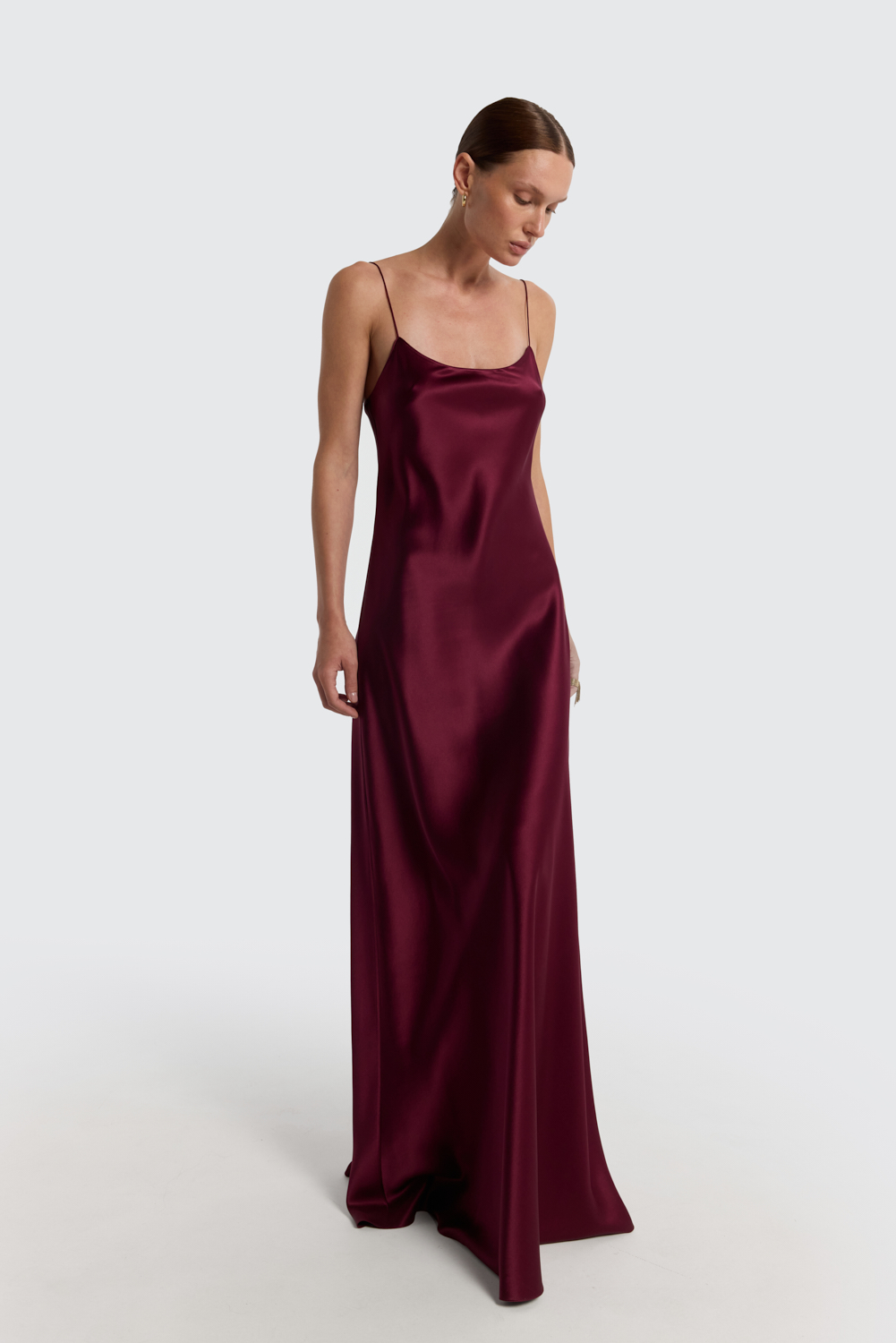 Шовкова сукня максі Carolyn Blackberry Wine - Image 3