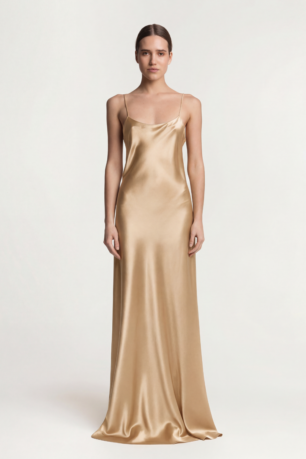 Carolyn Sand silk-satin maxi dress