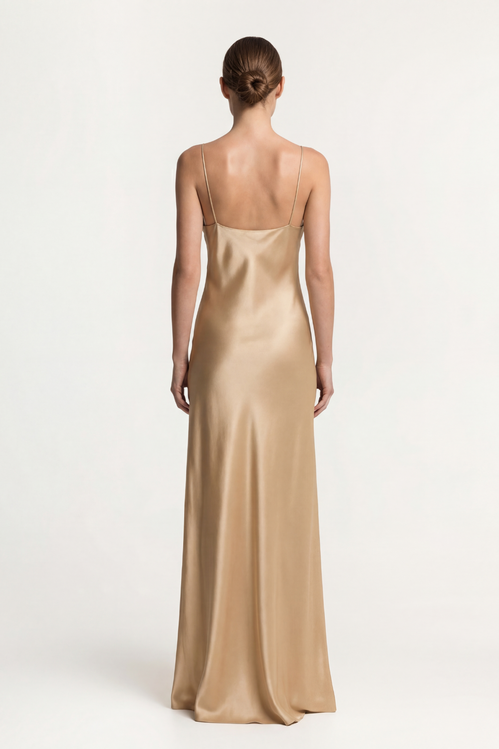 Carolyn Sand silk-satin maxi dress