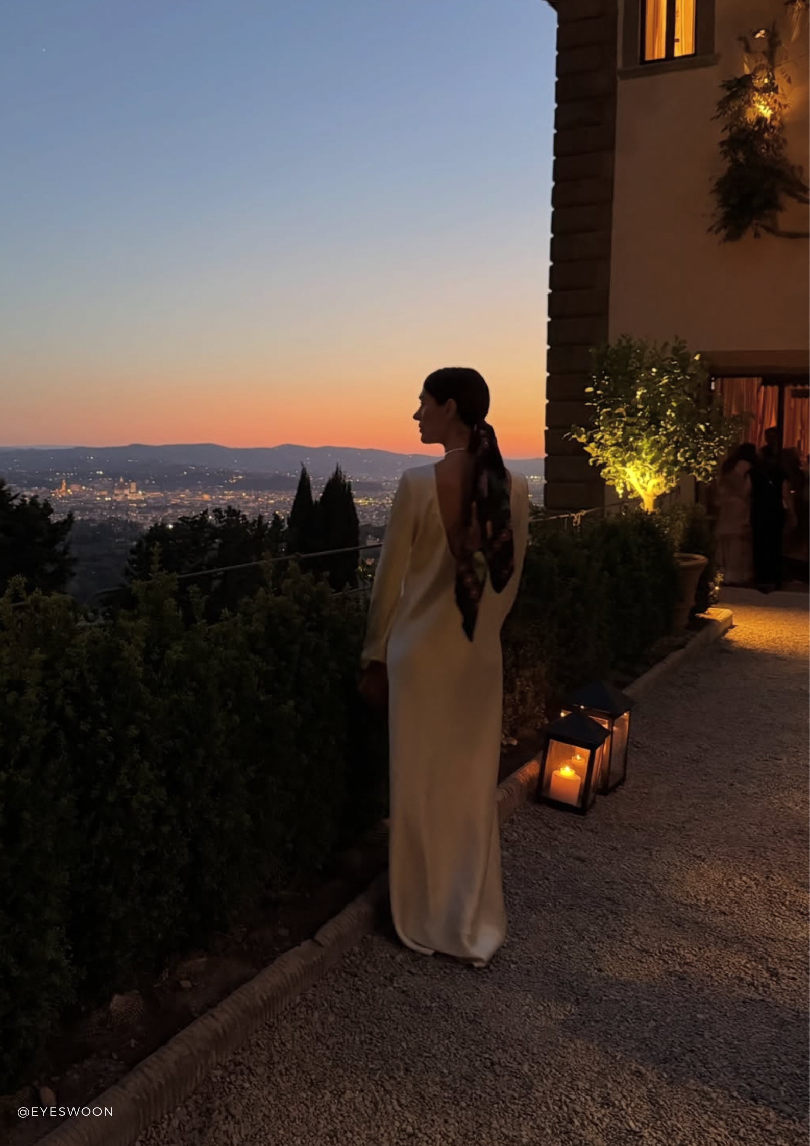 Evans Butter-Cream silk maxi dress with long sleeves
