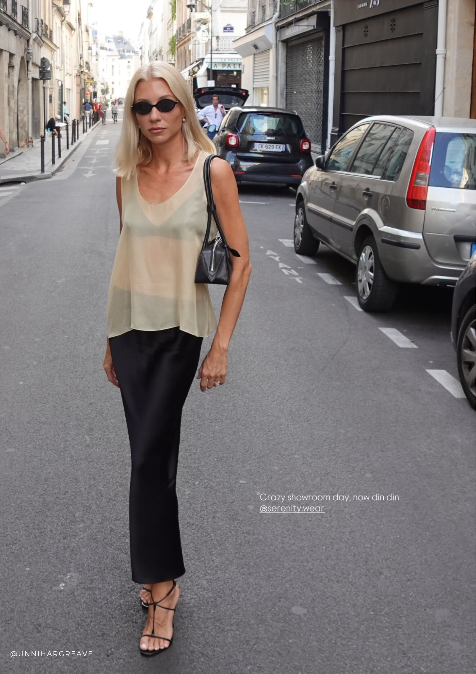 Donna Vanilla tank top in Silk Chiffon