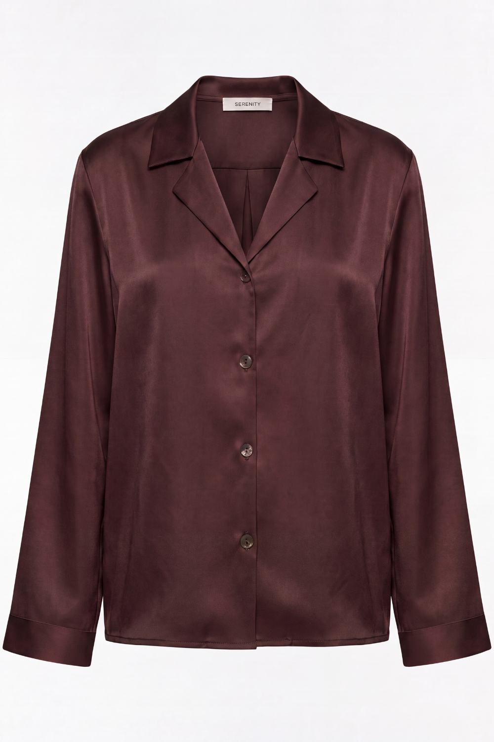 Bridgette Garnet-Brown blouse in Silk Twill