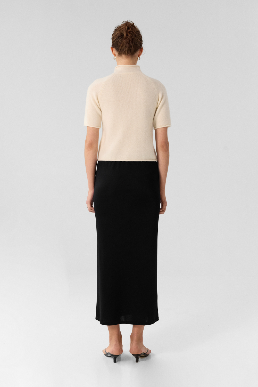 Charlie Black skirt in Silk and Viscose jersey